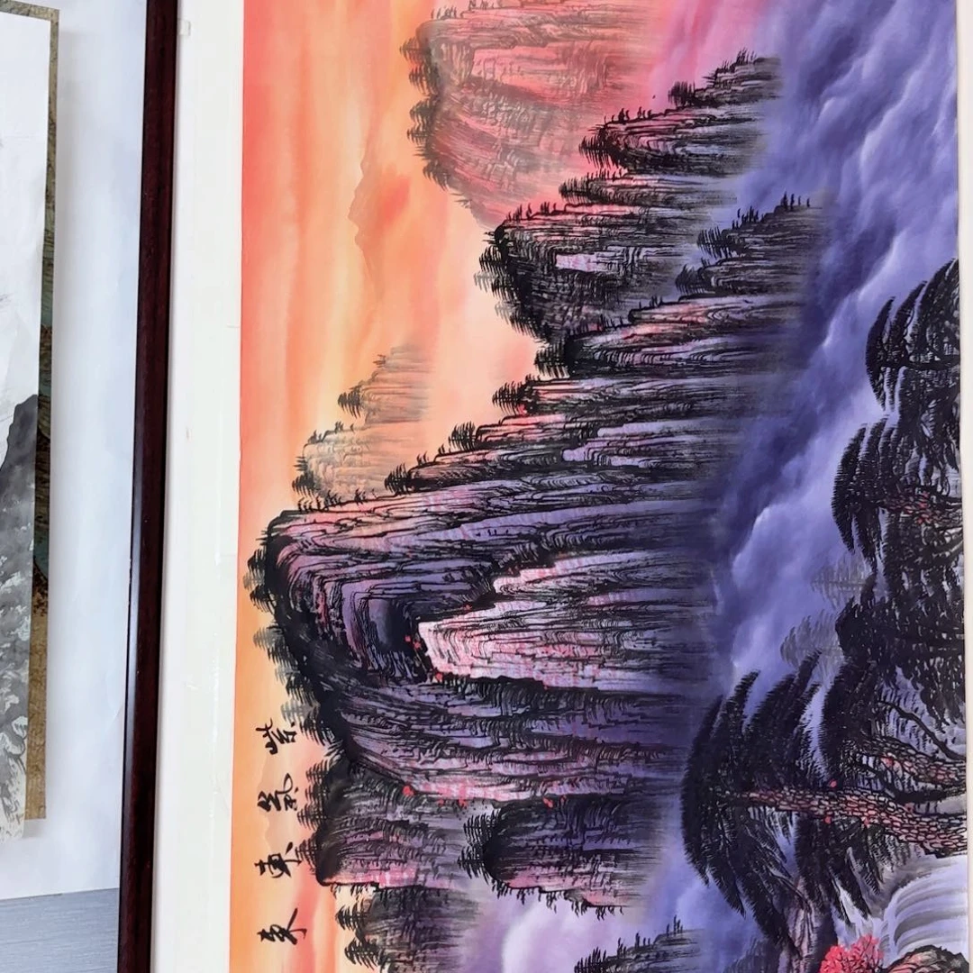 启***天国画国画作品展，国画作品展