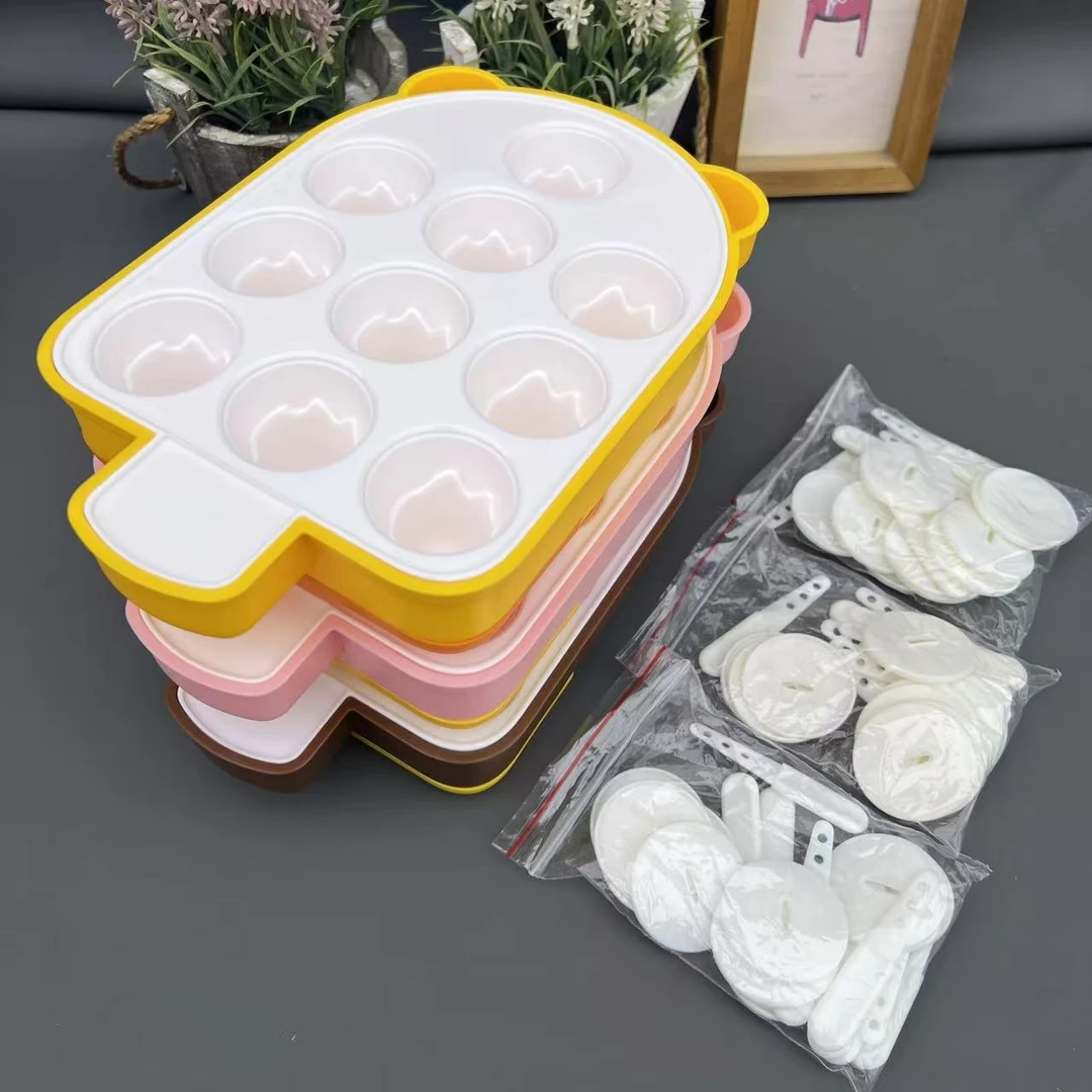 【随机颜色】食品级硅胶冰盒冻冰块做冰糕磨具3个必备【汤家限定】