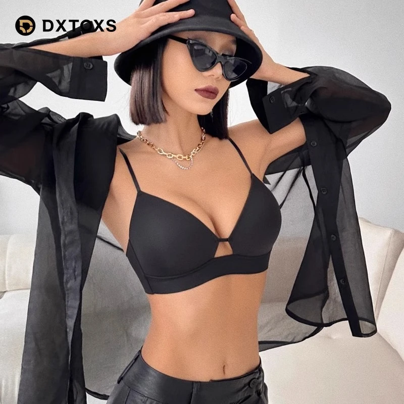 2025新款无痕内衣女薄款小胸聚拢收副乳防下垂无钢圈细肩带文胸