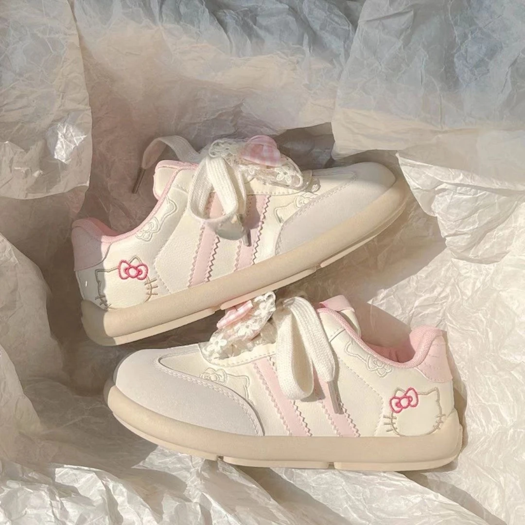 ins夏秋新款平底德训鞋女2025休闲设计款翻盖蝴蝶结ins休闲板鞋女