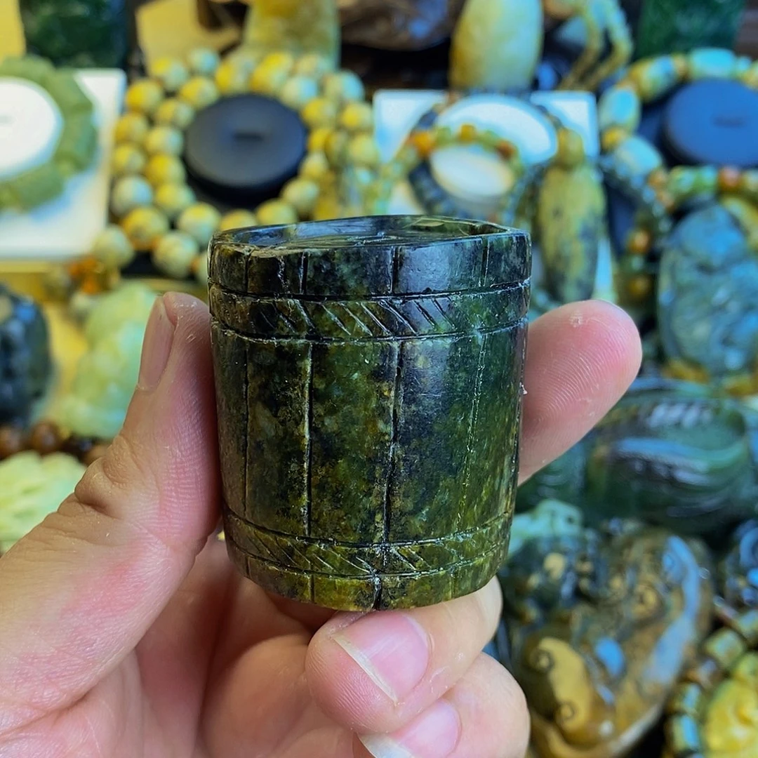 岫岩河磨玉（透闪石质玉）手把未镶嵌