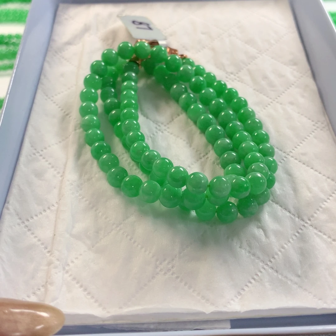 翡翠未镶嵌颈饰项链