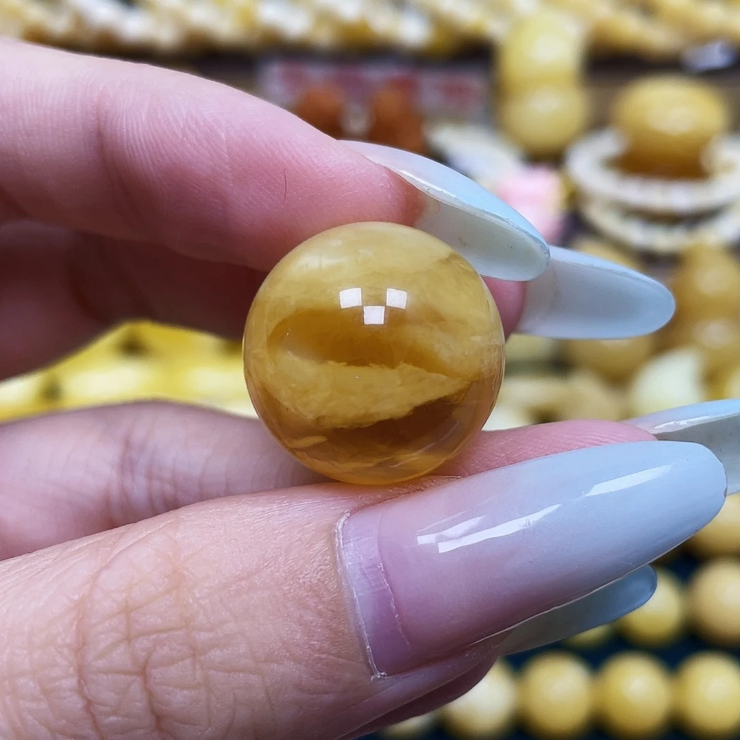 未镶嵌琥珀珠宝奇石20mm微瑕