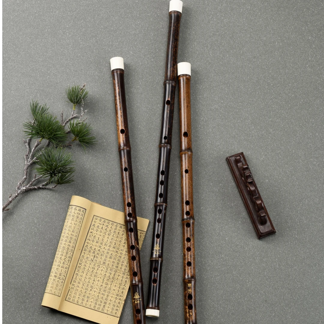 【秦吟笛箫】大漆紫竹笛专业演奏级别手工笛