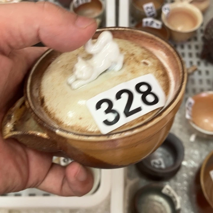 柴烧茶具茶杯大放漏