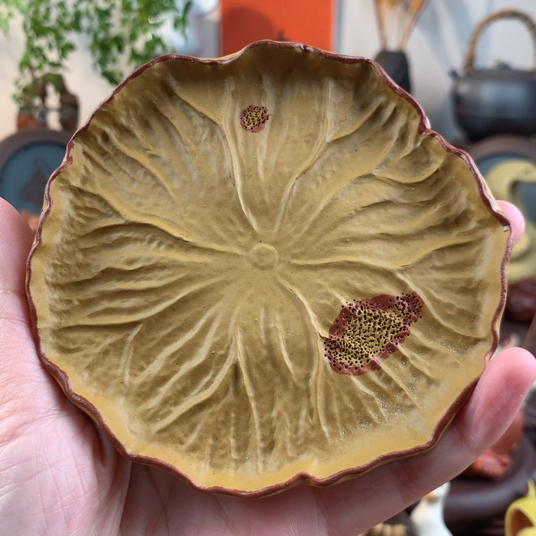 紫砂茶宠荷叶垫段泥