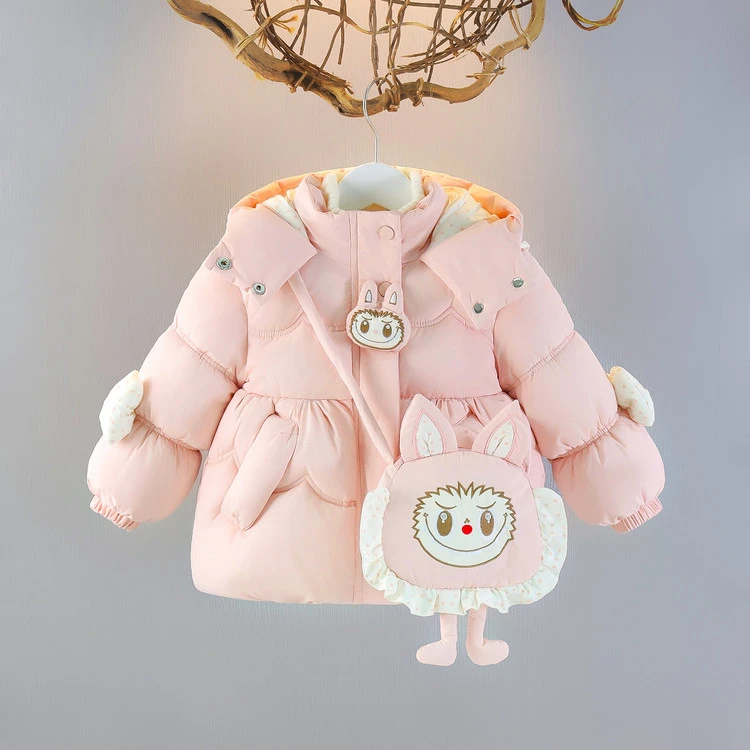 女童棉衣2025冬季新款女宝宝洋气棉袄小女孩冬装加绒加厚棉服外套