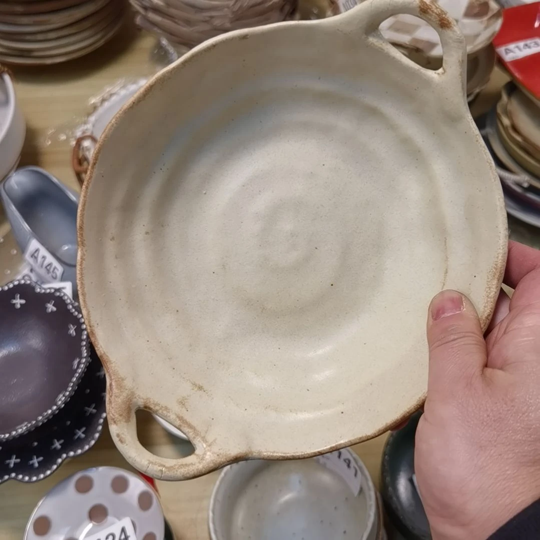 瓷片微瑕粗陶双耳两个一组