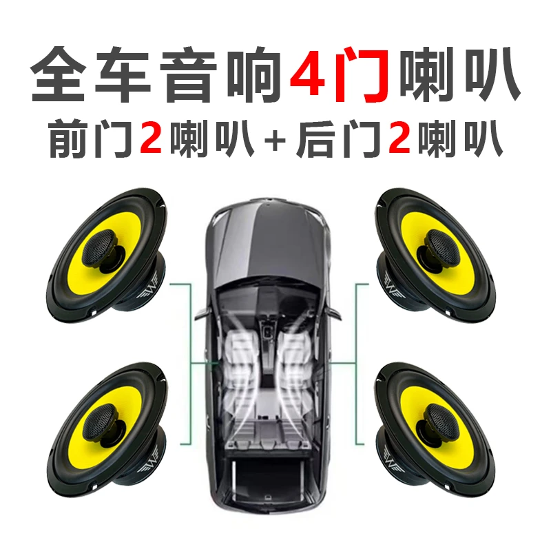 【飞哥推荐】（全车4门）2025新升级款低音王黄盘625汽车音响低音炮