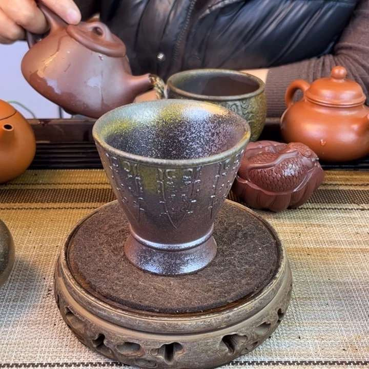 茶壶紫砂底槽清柴烧150cc
