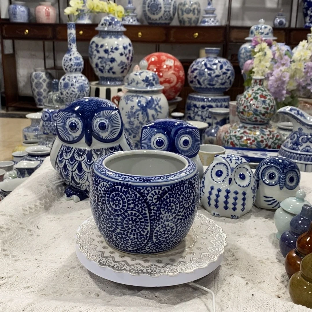 【闪购商品】摆件陶瓷小花缸摆件……