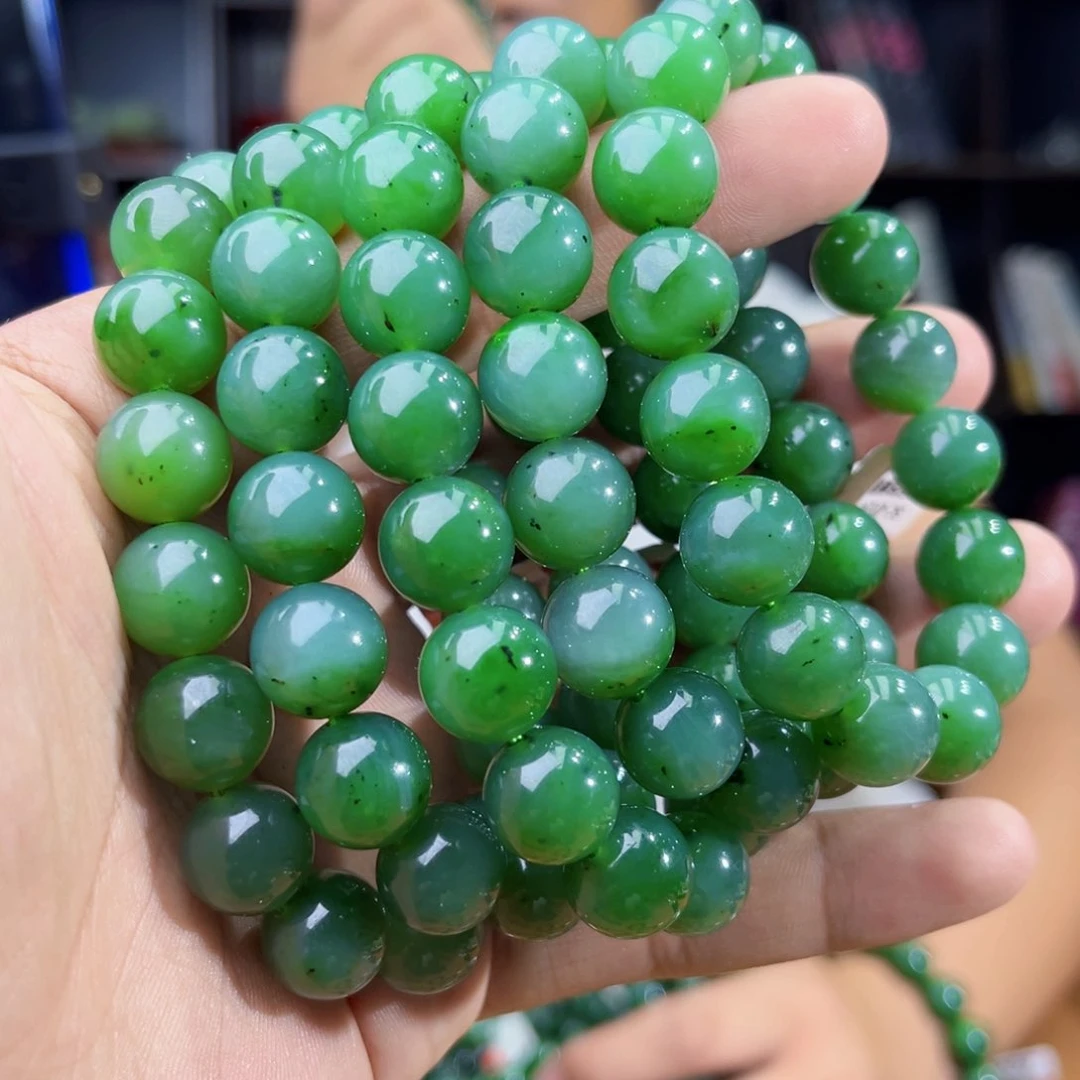 手串未镶嵌和田玉纯天然俄罗斯五号矿碧玉料卡12多样性发其一