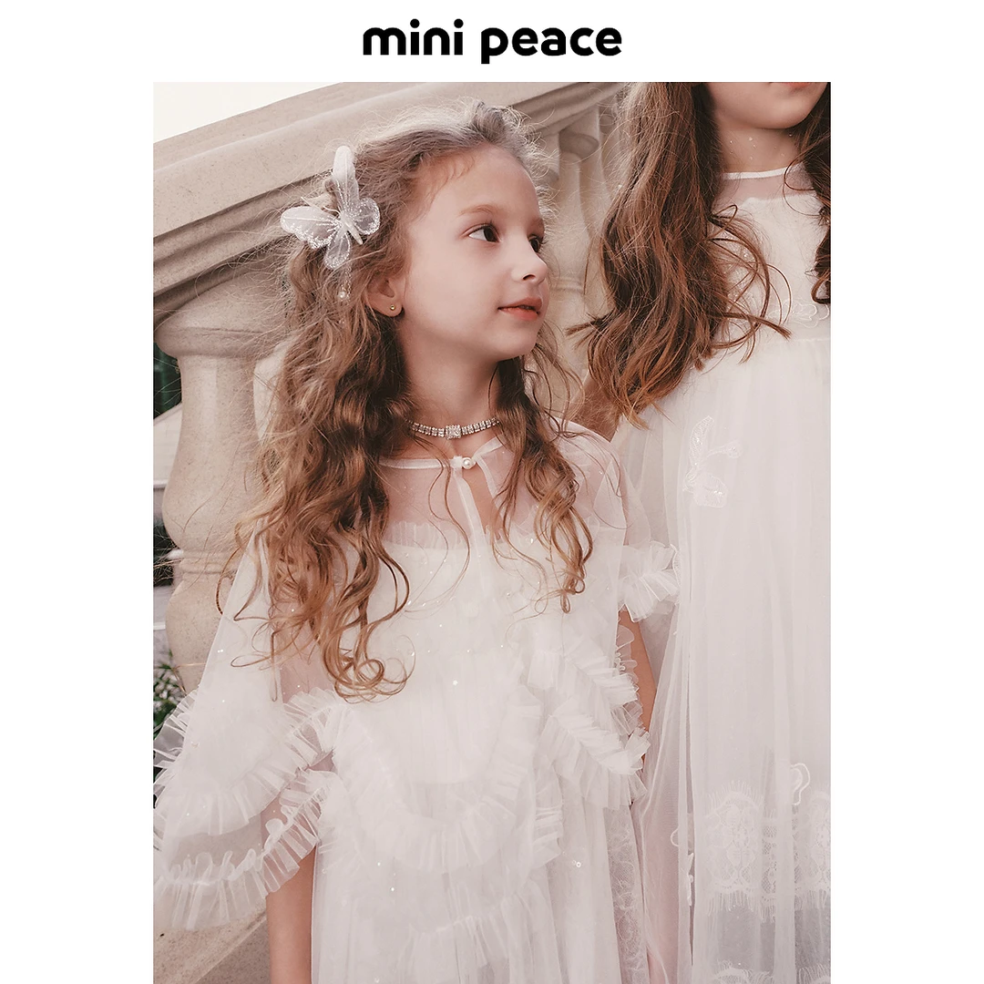 【专柜同款】MINIPEACE太平鸟童装女童连衣裙夏季蕾丝网纱公主裙