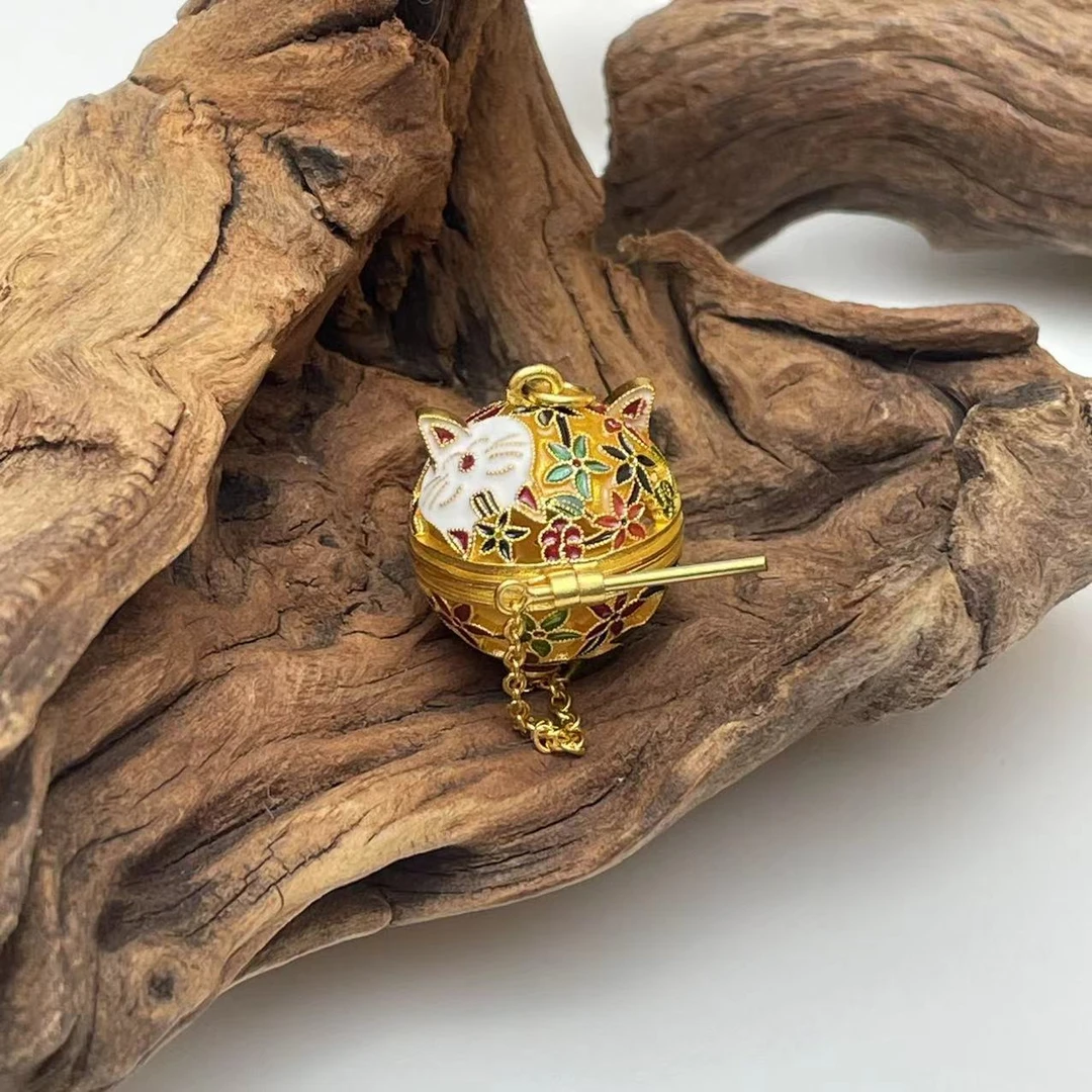 【香囊-吊坠】】足金999【高温烧蓝】【黄金首饰】