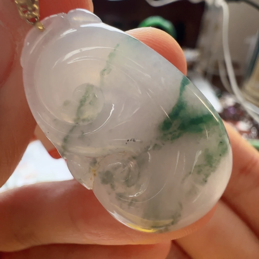 翡翠18K金镶嵌手镯翡翠240