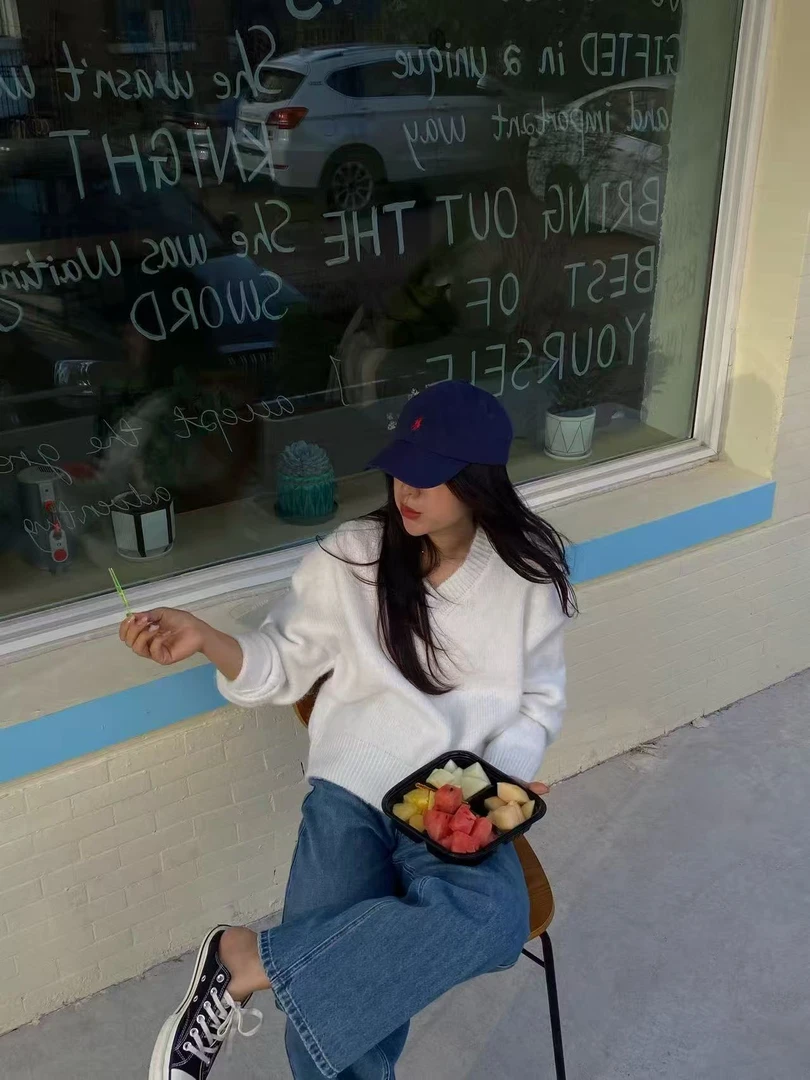 韩代.巨能搭    v领毛衣 L25091814