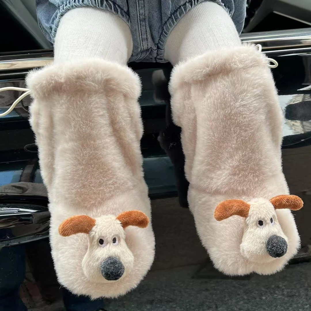 儿童袜子秋冬款宝宝毛绒鞋0-1岁婴儿加绒加厚男童女童鞋袜