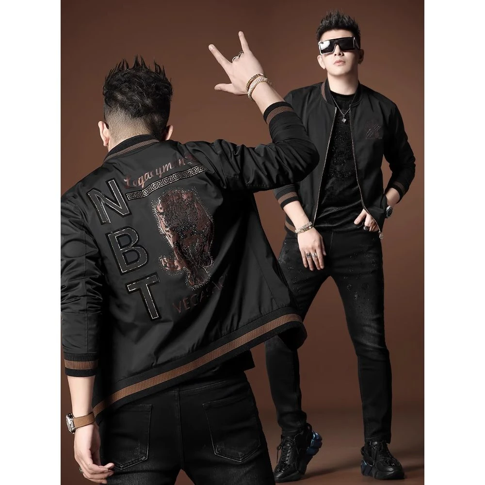 欧洲站潮牌高端男士外套2025新款春秋季棒球服秋装上衣休闲夹克男