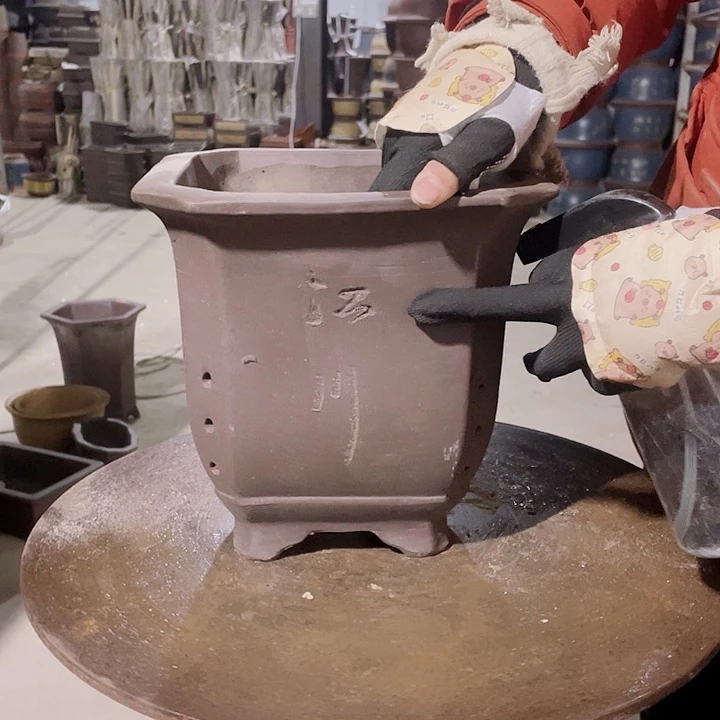 紫砂宜兴紫砂切角四方23