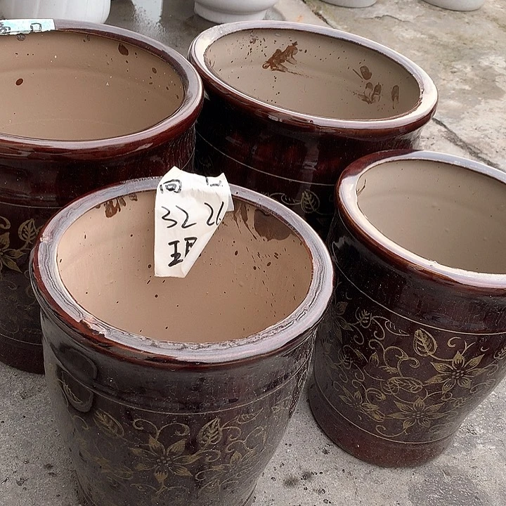 花盆陶瓷两大号加两中号