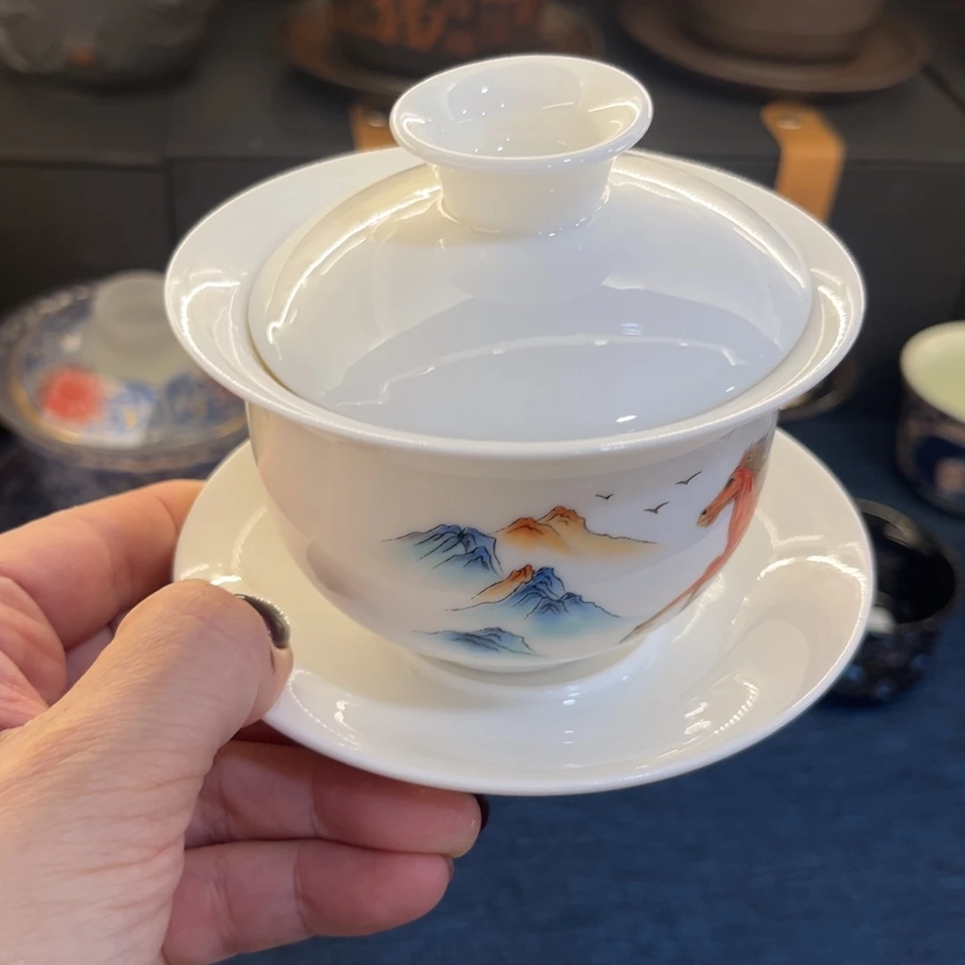 陶景德陶瓷盖碗茶具