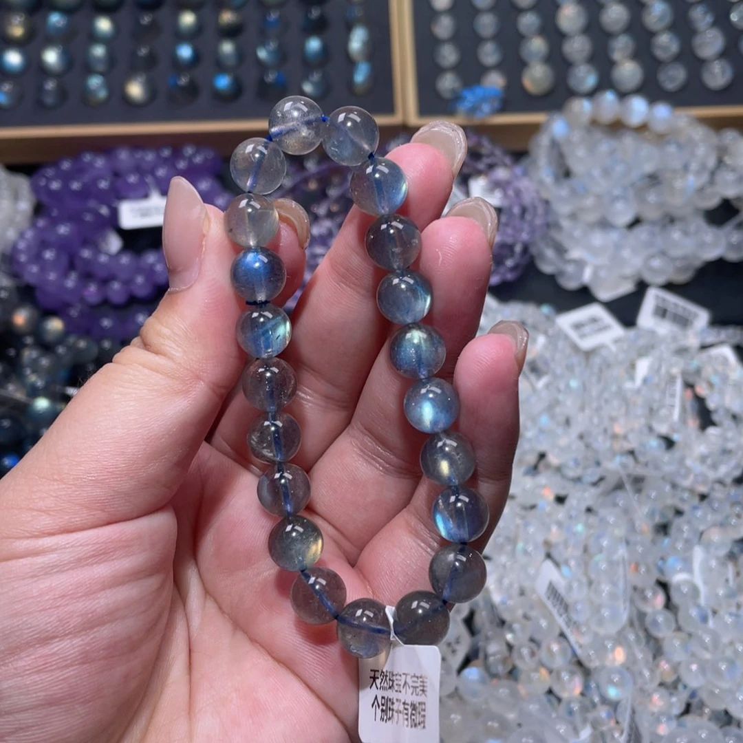 手链未镶嵌长石灰月光手链9.4mm