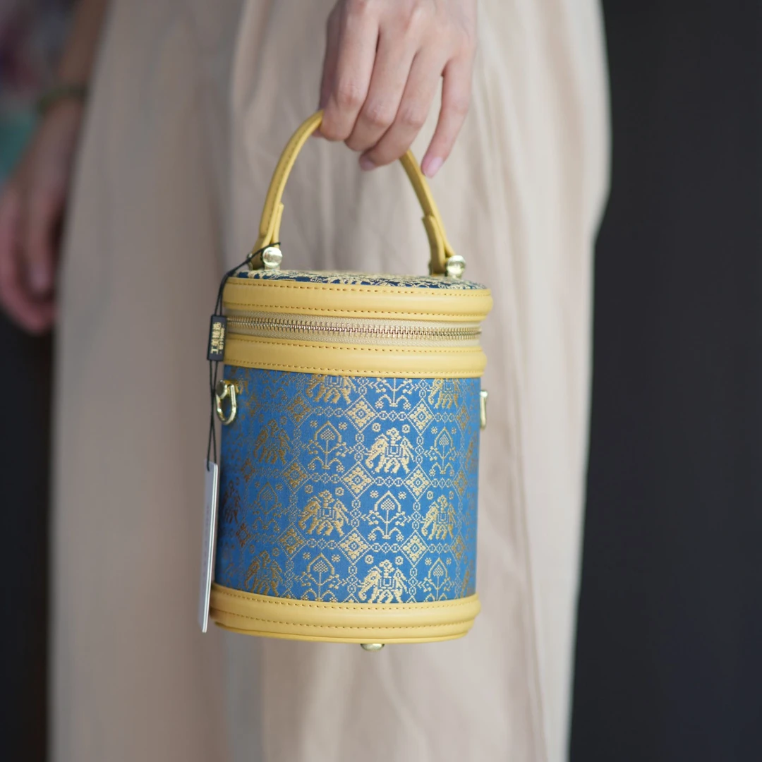 工美万象更新水桶包 壮锦 托特包礼物防水时尚单肩高档女士包包