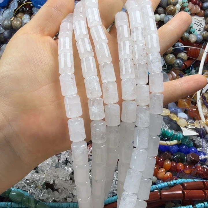 查罗石合金珠宝半成品卡10*14白水一条