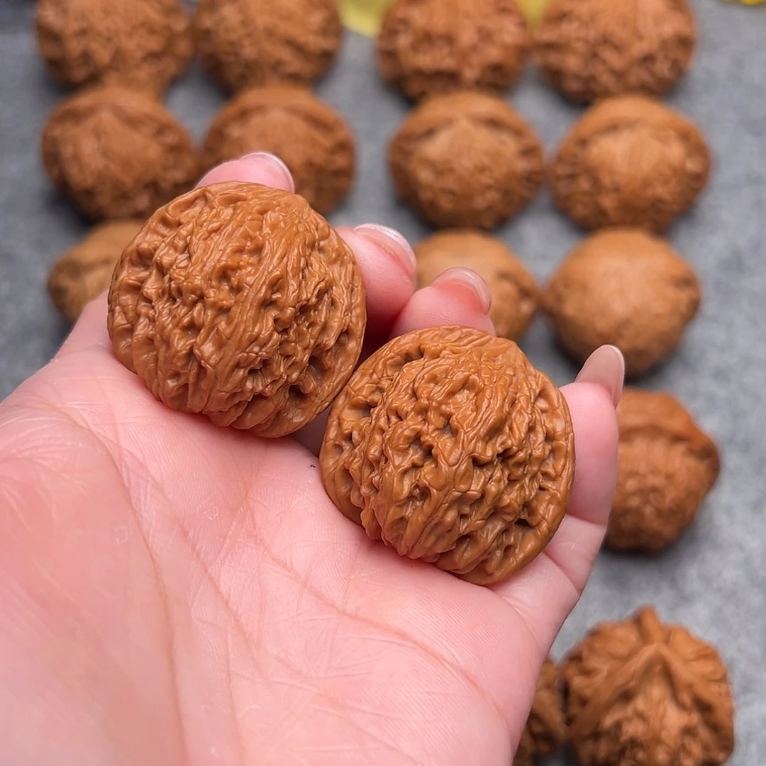 把件文玩核桃精品磨盘狮子头36全品正磨