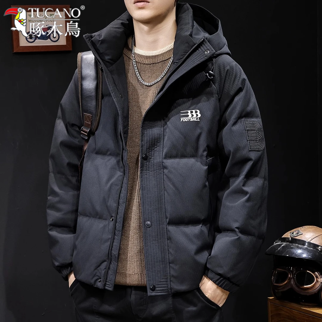 TUCANO/啄木鳥连帽棉服冬季潮休闲百搭防寒加厚保暖字母棉衣外套