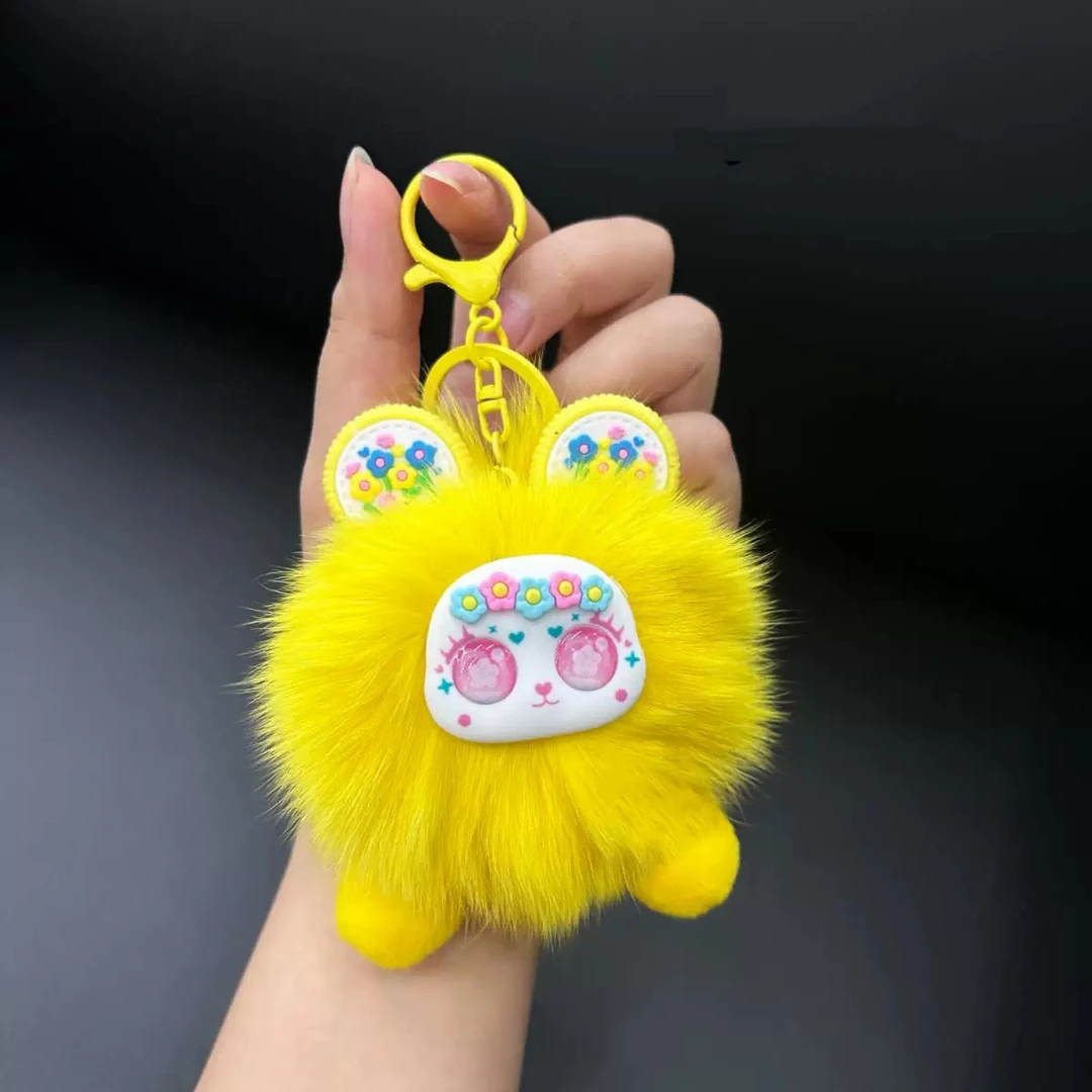 可爱毛球小公仔背包挂件少女心卡通创意儿童学生书包挂饰钥匙扣