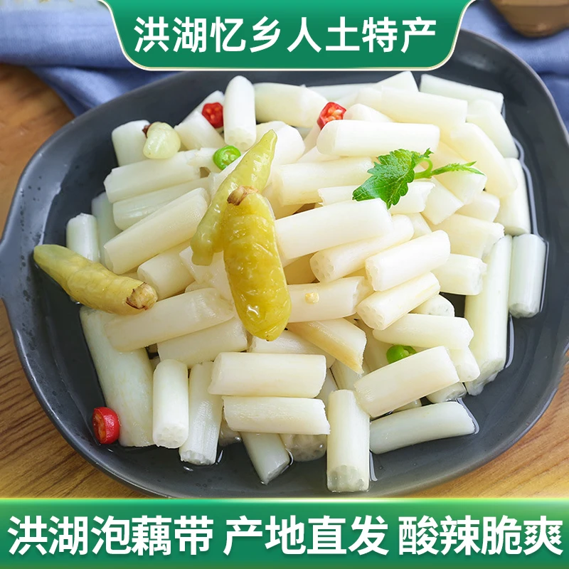 洪湖藕带泡椒藕尖酸辣味泡藕带藕肠子即食下饭菜泡菜400g湖北特产