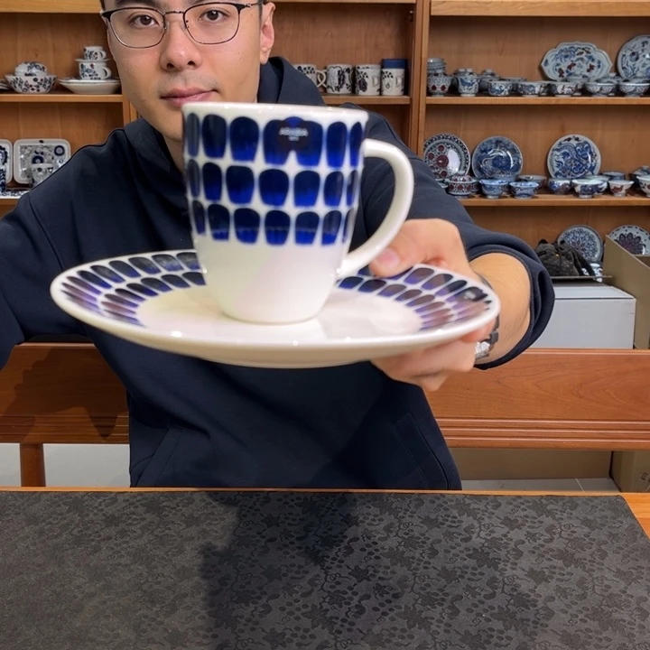 24小时复古蓝套组（马克340ml+20cm盘）