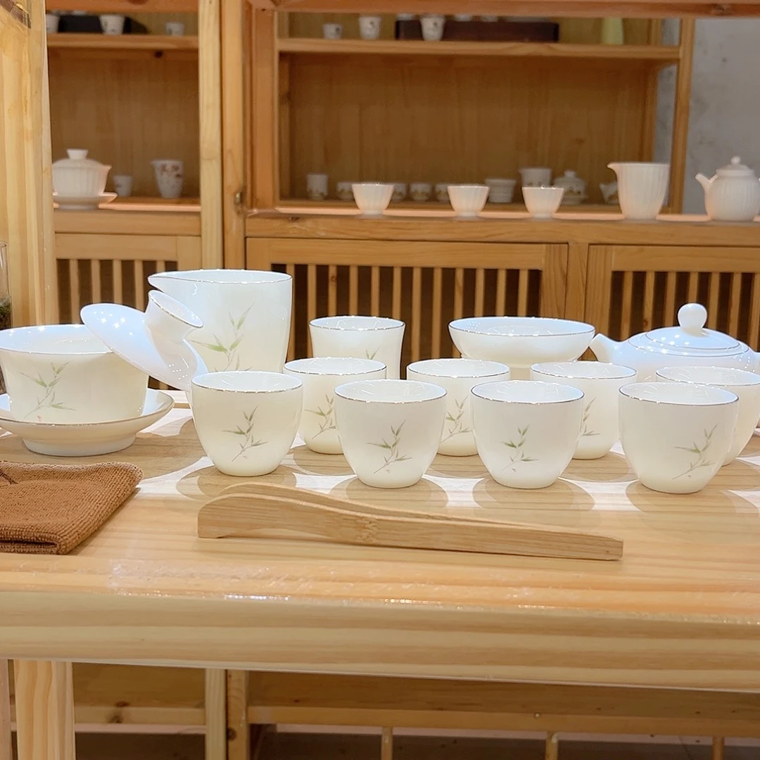 【御瓷斋】羊脂玉瓷茶具套装