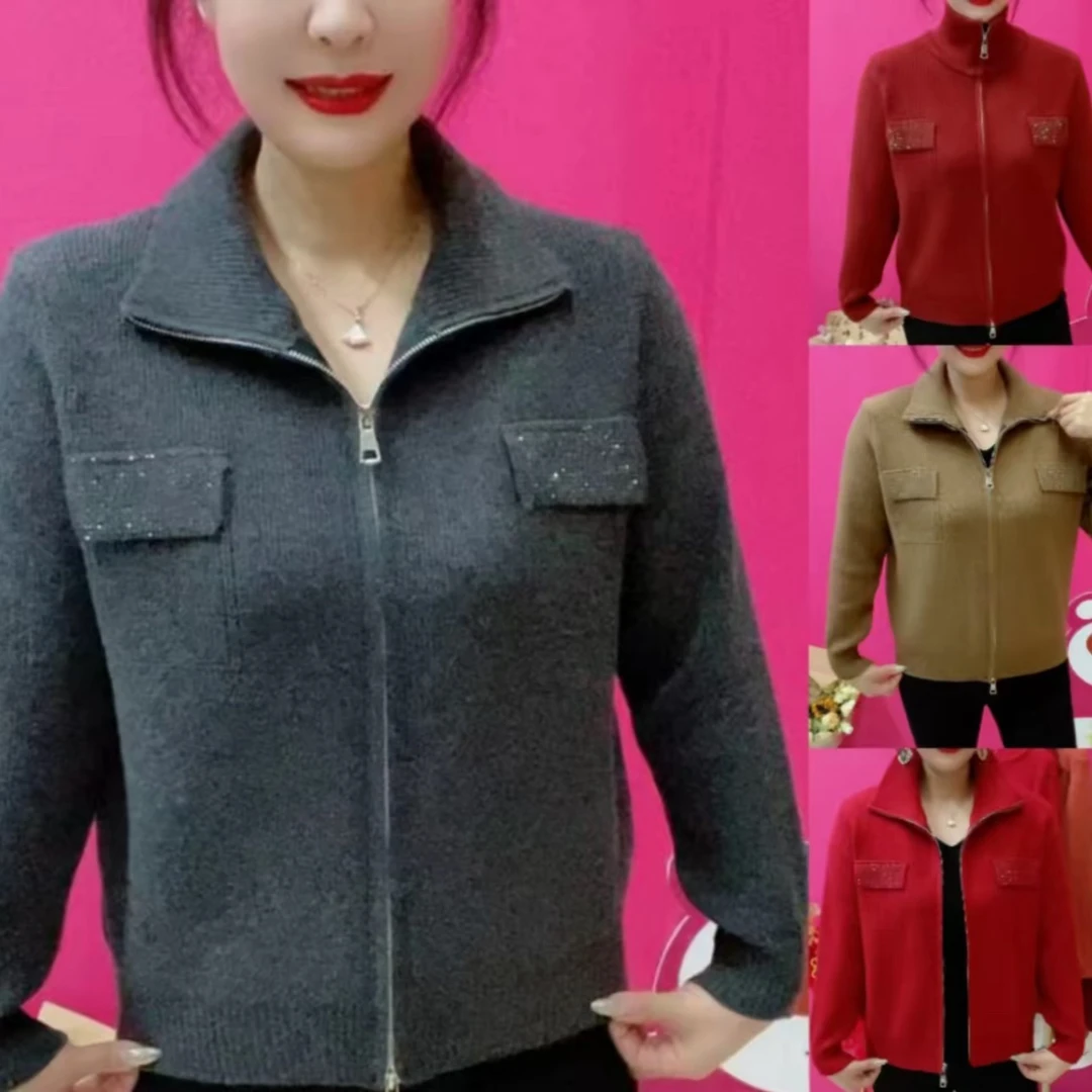 <专柜品质>兜钻拉链休闲开衫