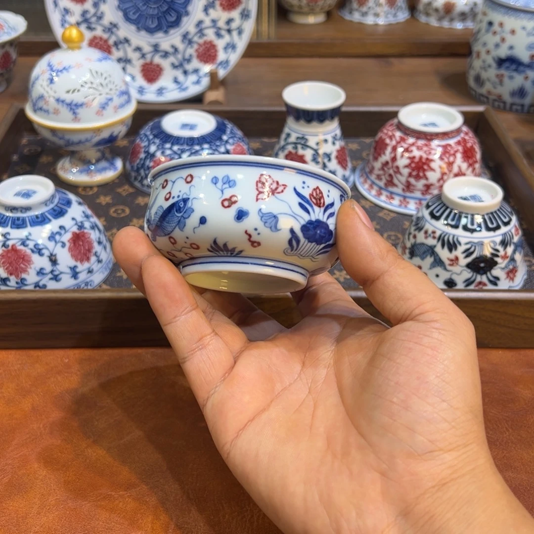 陶瓷摆件景德镇陶瓷茶器百宝箱