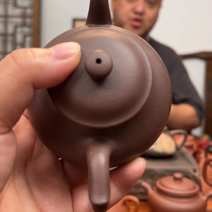 紫泥微瑕梵莲紫泥手工制作135cc