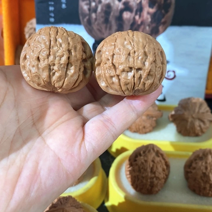 文玩核桃把件甲骨文 精对3735