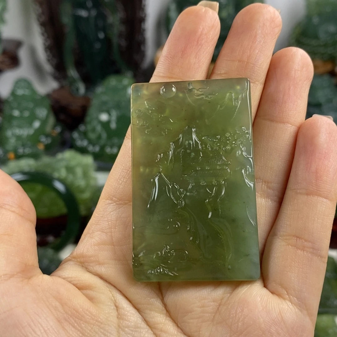 岫玉未镶嵌挂件挂件