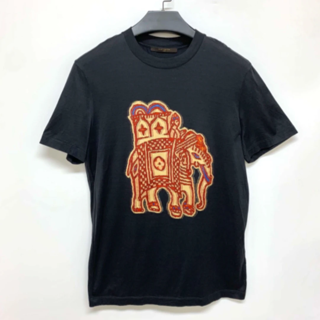 未使用 LouisVuitton/路易威登 大象刺绣提花短袖T恤/M码/Y1812