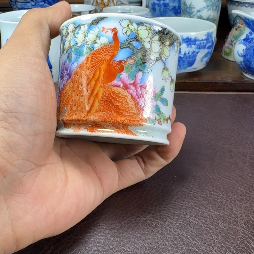 虎***！瓷片当代景德镇陶瓷手绘茶具