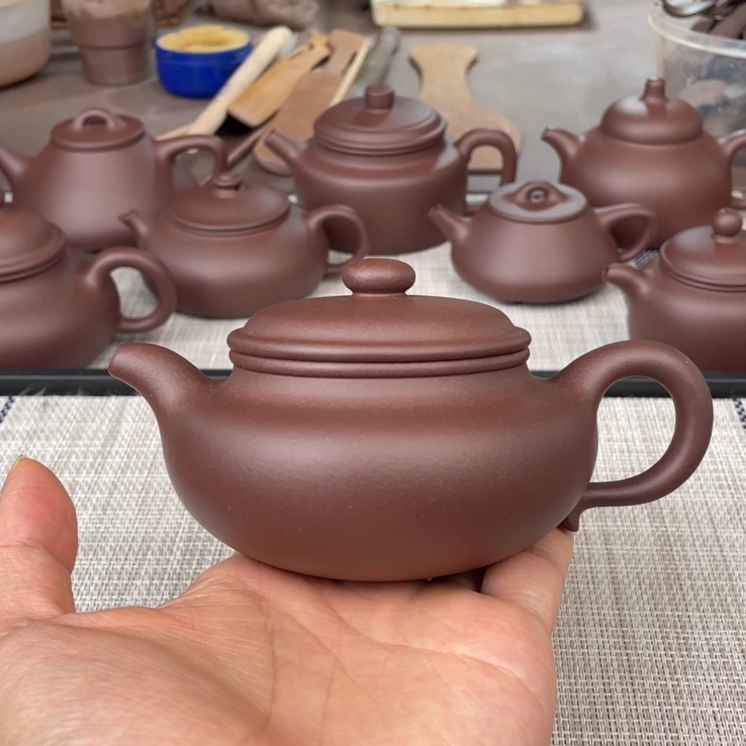 紫砂茶壶半手工老紫泥仿古壶200cc