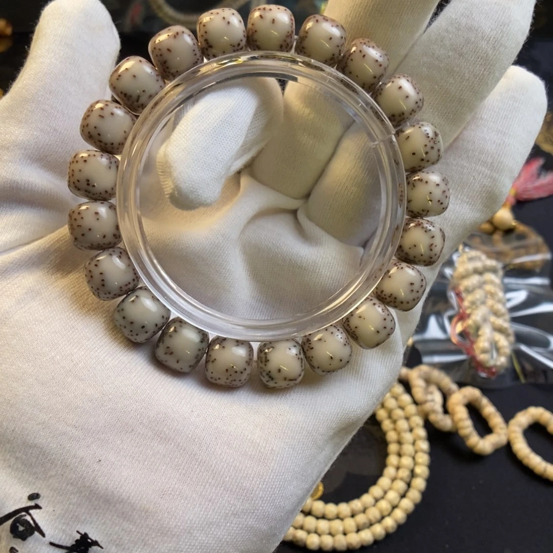 手串星月菩提正月瓷白冰大侧白11✖️10