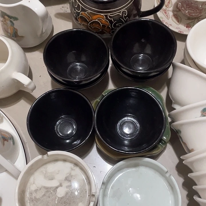 瓷片知**乐黑釉刻花，库存微瑕
