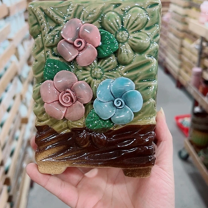 有孔，凑单福利满10元发货陶瓷多肉花盆！