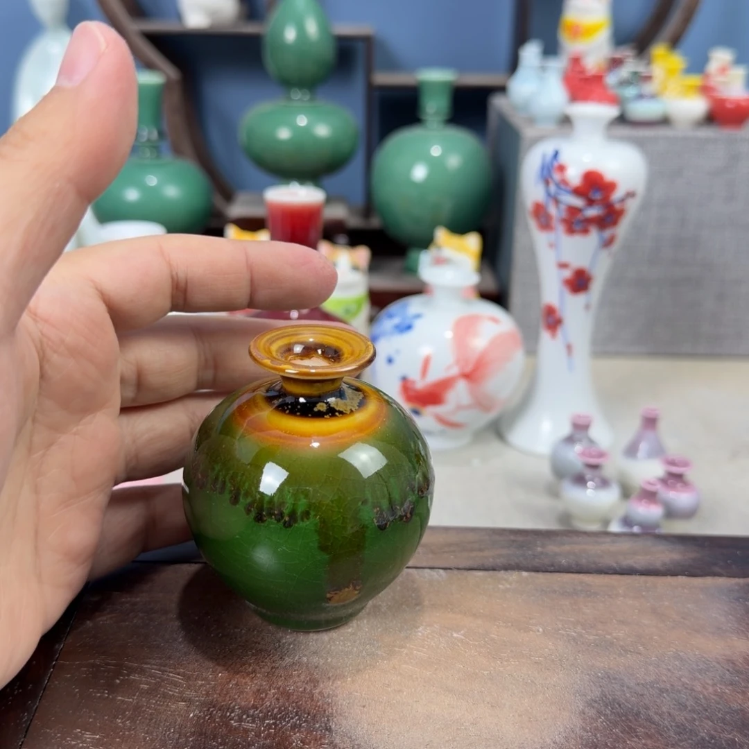 陶瓷手工小花器摆件
