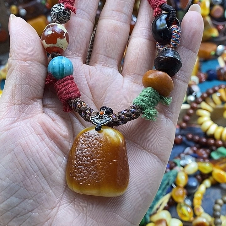 蜜蜡未镶嵌项链项链