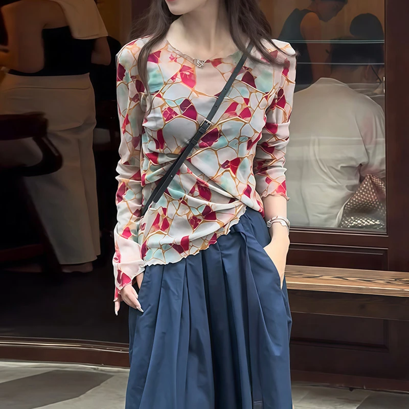 设计小众印花短袖T恤2026夏季新款美式复古韩系潮流防晒简约上衣