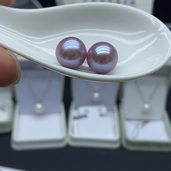 银S925镶嵌淡水珍珠耳饰