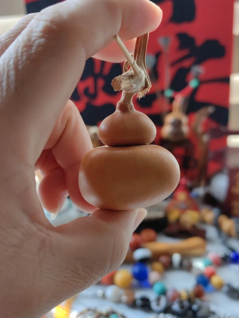 招财纳福布袋葫芦文玩手把件一物一拍